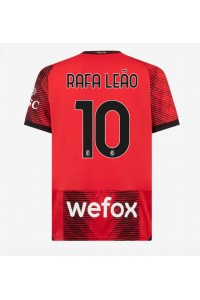 Fotbalové Dres AC Milan Rafael Leao #10 Domácí Oblečení 2023-24 Krátký Rukáv